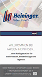 Mobile Screenshot of farben-heininger.de