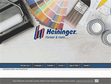 Tablet Screenshot of farben-heininger.de